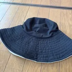 リバーシブル メッシュ バケットハット 黒 白