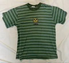 OBEY ストライプ Tシャツ グリーン XL