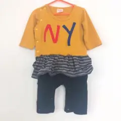 ベビー服 ロンパス ロンパース ワンピース風 70cm カバーオールA199