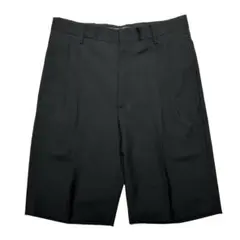 正規品 VALENTINO ウールギャバジンタックショートパンツ 46 本物 黒のサムネイル