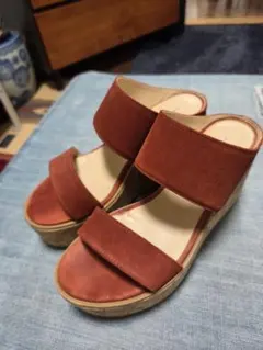 FABIO RUSCONIファビオルスコーニ/スエード ウェッジソール サンダル