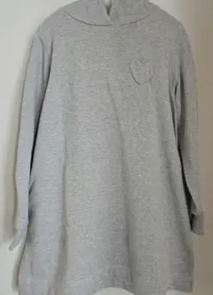 Heart Market グレー フード付きパーカー ハート刺繍