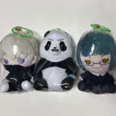 呪術廻戦　ぬいぐるみセット　狗巻棘　禪院真希　パンダ