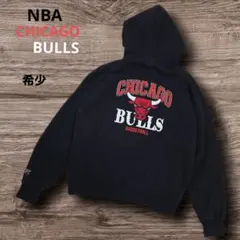 NBA 別注 シカゴ・ブルズ パーカー 豪華 全刺繍 ブラック 裏起毛 M