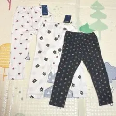 ストレッチパンツ　３点セット　レギンス　ズボン　保育園　まとめ売り　ベビーパンツ