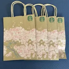 スターバックス 桜の花柄ショップ袋 4枚セット