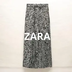 ZARA ロングプリントスカート　総柄モノトーンL ￼エスニックスさんにも
