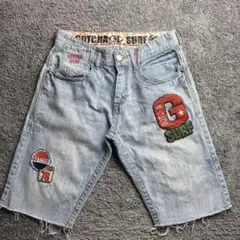 GOTCHA SURF デニムショーツ 刺繍ロゴ ハーフパンツ ゴルフ ガッチャのサムネイル