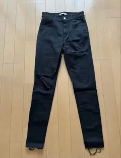 WEGO STANDARD ダメージデニム　ストレッチ　黒