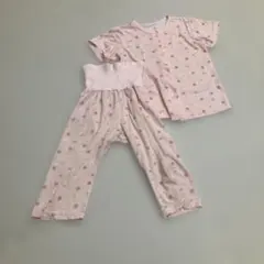 100cm いちご柄　子供用の夏パジャマ
