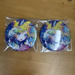 鏡音レン グリ缶 グリッター缶バッジ 42c