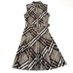 BURBERRY LONDON ノバチェックワンピース ベルト付15号 - メルカリ