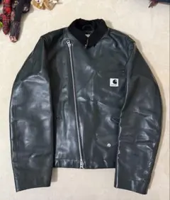 黒1 S sacai carhartt wip レザー ジャケット 新品 タグ付 - メルカリ