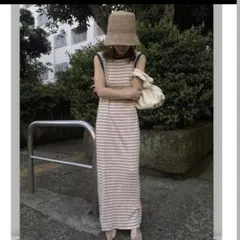 AMERI×Robert P.Miller コラボ ボーダーワンピース ドレス