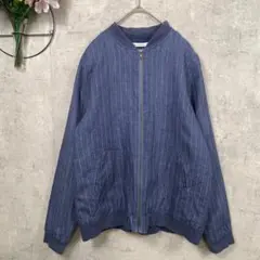 【古着】アーバンリサーチ ブルゾン ノーカラー M相当 ブルー レディース