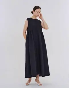 yori フクレサイドギャザーワンピース　ライトサックス　34 yori フクレサイドギャザーワンピース ライトサックス 34 - メルカリ