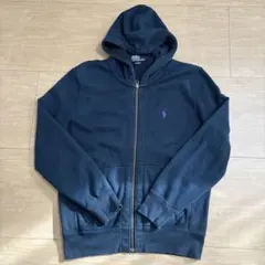 90’s Polo Ralph Lauren ジップアップパーカー Lネイビー