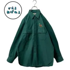 USA製 L.L.Bean エルエルビーン 鹿 刺繍 ダブルフラップ シャツ