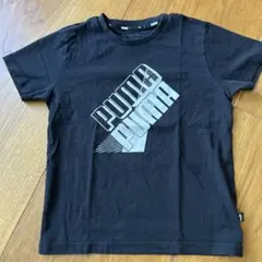 PUMA プーマ　黒 ブラック　Tシャツ ロゴプリント
