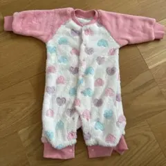 新品　モコモコ　ハート柄ロンパース サイズ70