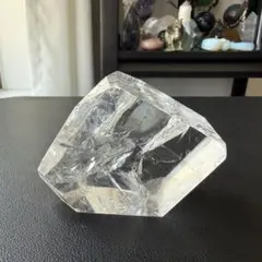 【特大・レインボー輝く美幾何学】マカバスター 水晶 ポリッシュ 612g88mm 特大・レインボー輝く美幾何学】マカバスター 水晶 ポリッシュ