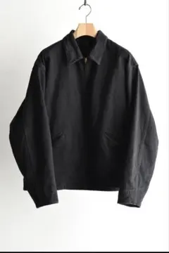 COMOLI 26ss ブラックデニムジップショートジャケット