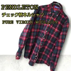 PENDLETON ペンドルトン ネルシャツ 赤×緑　チェック柄 USA製 古着