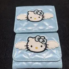 韓国限定　ハローキティニつ折り財布 &カードケース　エンジェルキルティング