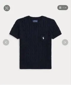 ラルフローレン キッズ ケーブルニットコットンショートスリーブ