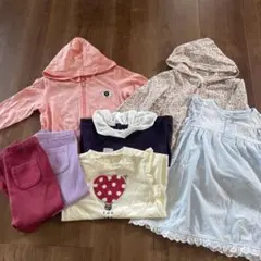 子供服 まとめ売り パーカー トップス　ボトム　UNIQLO プティマイン女の子のサムネイル