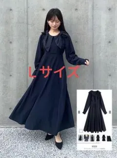 グレイル　GRL★ダブルリボンフレアワンピース【ta297】