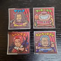 ワンピース ビックリマンチョコ 赤髪海賊団4種セット