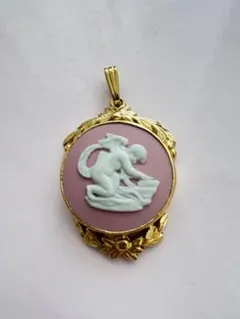 美品ウェッジウッドジャスパー天使のピンクペンダント