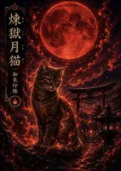 【アクリル御朱印帳】煉獄月猫 幻想的アート ご朱印帳 神社巡り じゃばら レア