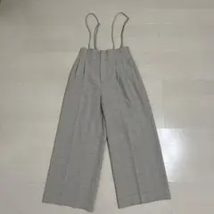 チェック柄テーパードパンツ