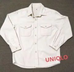 【美品】UNIQLO クリーム色 コーデュロイシャツ サイズＳ