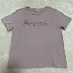シーミーバイナイスクラップ Tシャツ ロゴTシャツ ラメ ピンクのサムネイル