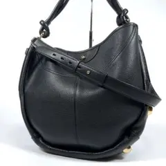 未使用に近い】フェラガモ ショルダーバッググラムホーボーガンチーニ黒