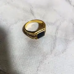 18-1001（3） ヴィンテージ リング 指輪 オニキス風 　単品