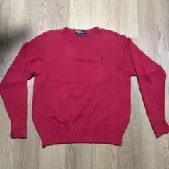 ✨美品✨90s Polo by Ralph Lauren 赤 ニット　XL
