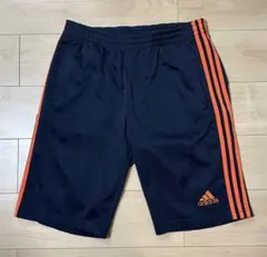 adidas アディダス ショートパンツ ハーフパンツ ネイビー オレンジ 希少