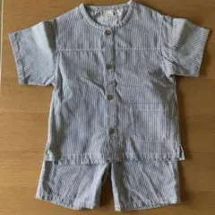 Petit main/プチマイン　ノーカラーセットアップ　ネイビー　130cm