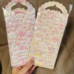 海外正規品サンリオキキララ ぷっくりシール マシュマロシール2枚