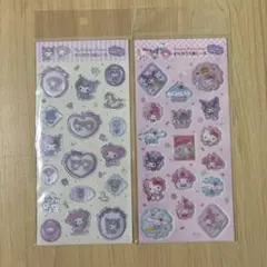 サンリオ　すりガラス風シール　2セット