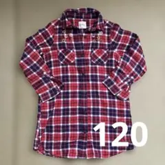 BRANSHES☆長袖シャツワンピース　120サイズ