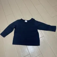 ブラック長袖 Tシャツ 肩ボタン付き