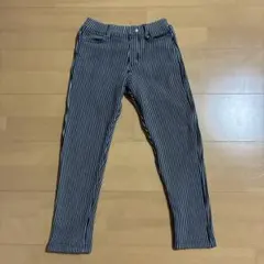 ストライプ柄 裏起毛ロングパンツ 130サイズ