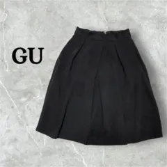 GU ポンチスカートＵＲ タックスカート カットソー 黒