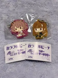 カラフルピーチ　ぺたっとねじまきらばーきーほるだー　のあさん＆えとさんセット