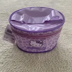 ハローキティ バニティポーチ パープル ヒョウ柄